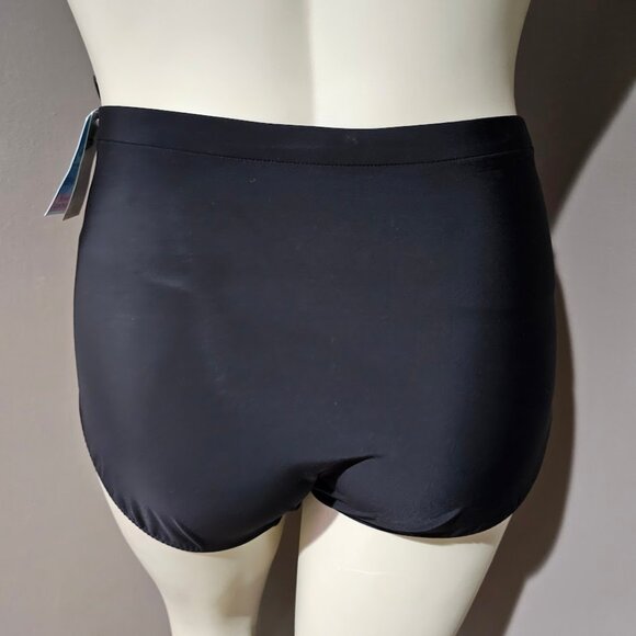 Swim Solutions Plus Size Mid-Rise Tummy-Control Bikini Bottoms - Picture 4 of 11